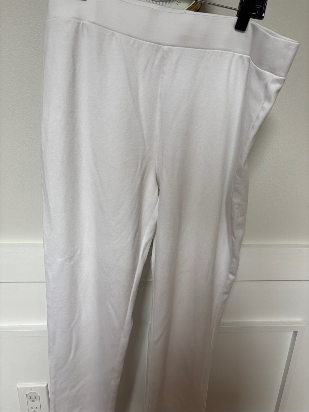 PL White Pull-On Stretch Pants by Haymaker